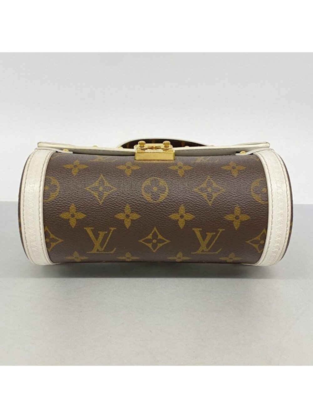 Louis Vuitton Shoulder Bag Monogram LV Match Papillon Trunk White Brown - Picture 3 of 10